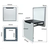Ultrathin Wall Mounted Shower Folding Seat Chair Casual Household Porch Shoe Back Chair Step Stool Aluminium Home Furniture 6