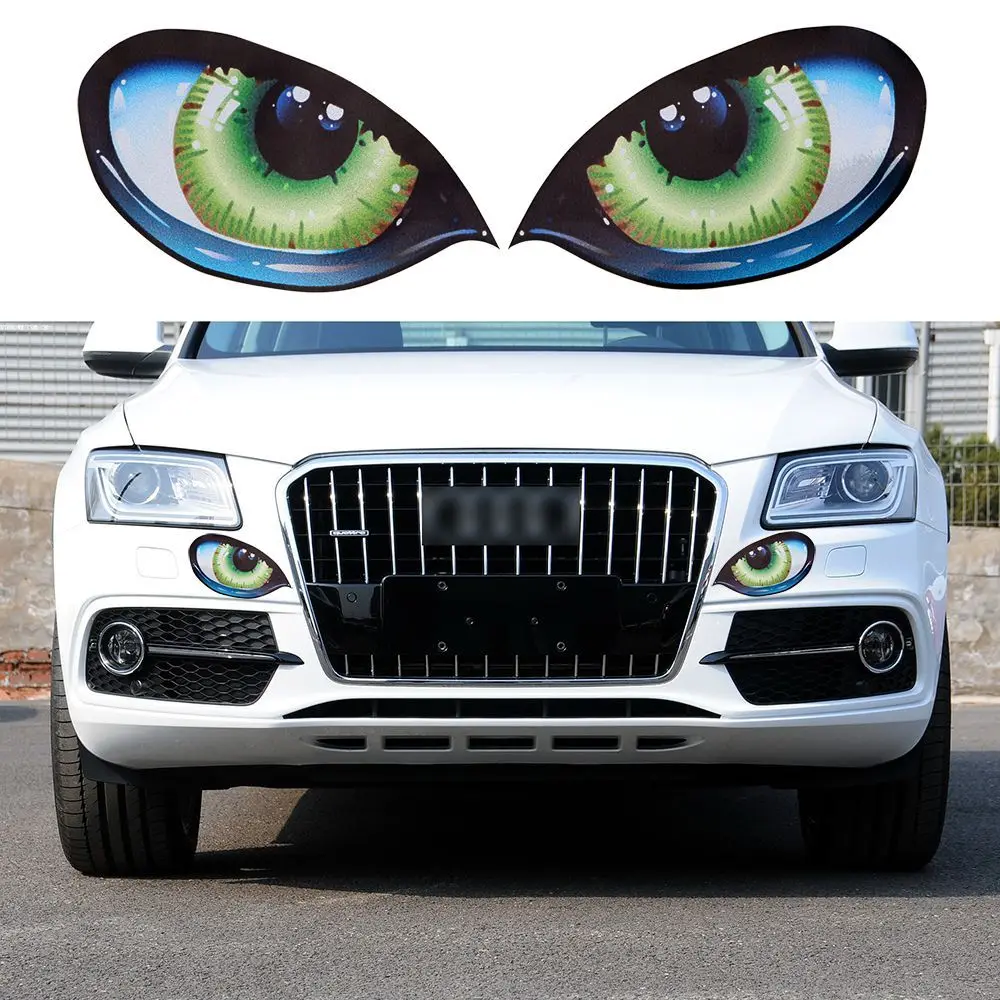 

Adhesive Waterproof Rear View Mirror Cat Eyes Car Styling Auto Side Fender Eye Stickers Car Sticker Decals Reflective Sticker
