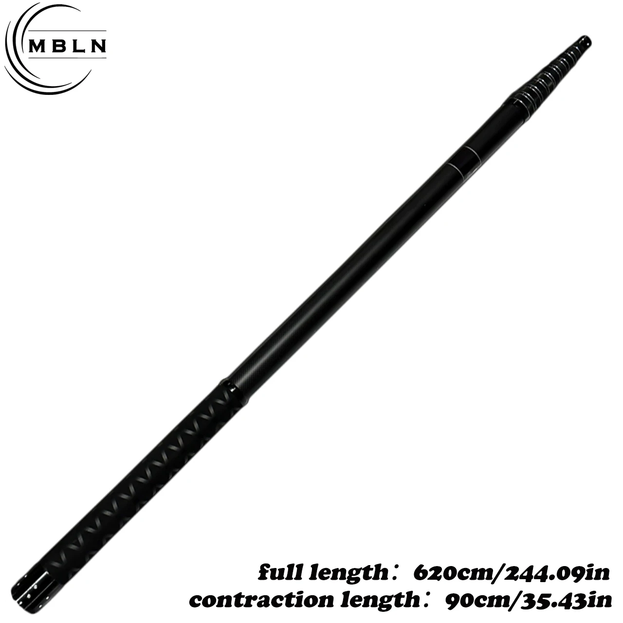 1 Stück 6 m Carbon-Teleskop-Kescherstange mit hoher Härte, 90 cm gefaltet, 8 mm Kopfkompatibel, rutschfester Griff, Mehrzweck-Angelwerkzeug – Detail 7