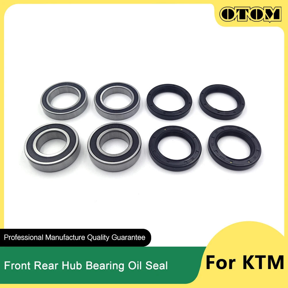 Wheel Hub Oil Seal Bearing Set OTOM Motorcycle Front 6906 Rear 6005 Wheel Bearing Hub Oil Seal Kit for KTM EXC200 SX300 XC150 CR125 HUSQVARNA TC250 FC450 FE250