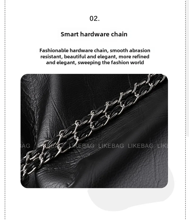 Tote Bag, New Model On The Market, Fashionable And Unique Garbage Bag Bag, European And American Style Large-capacity Exquisite Chain Shoulder Bag._voghion.com