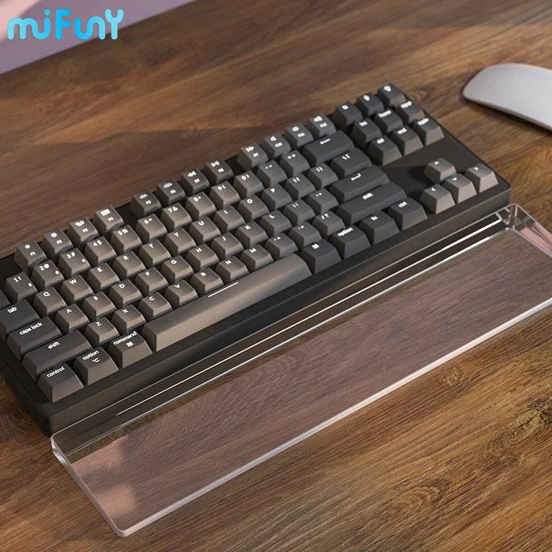 Mifuny-teclado Transparente Fosco Acrílico Descanso de Pulso Original Ergonômico para 60 68 75 87 98 104 Teclas Teclado Mecânico - Imagem 3