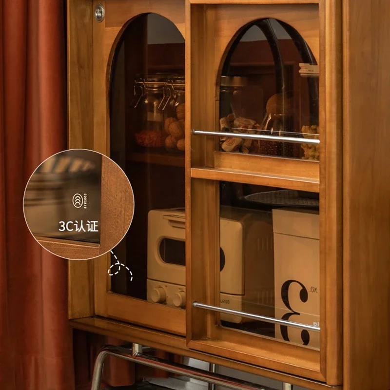 Wooden Closet Kitchen Cabinet Bar Display Big Storage Kitchen Shelves Wood Wine Cabinet Armario De Almacenamiento Furniture