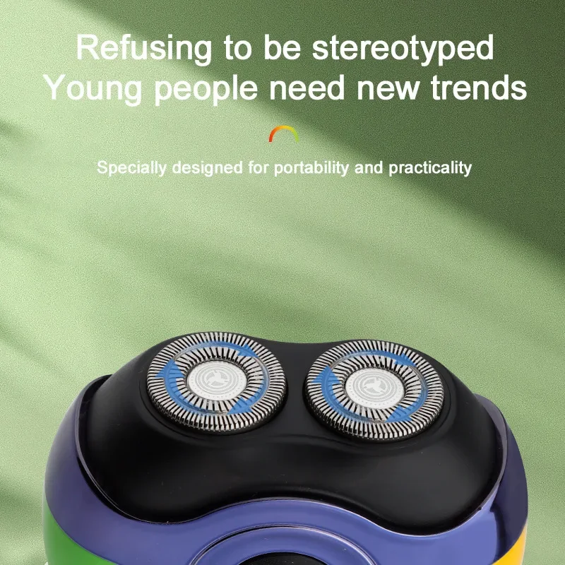 Rechargeable Electric Shaver UFO Razor with LED Battery Display Mini Quality Detachable Washing Blade for Travel