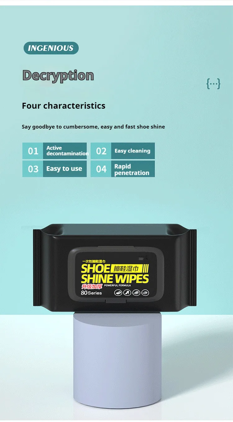 Portable Outdoor Shoe Cleaner Wipes Powerful Disposable Sneaker Cleaning Cloths for White Shoes Sneakers Cleaning Kit