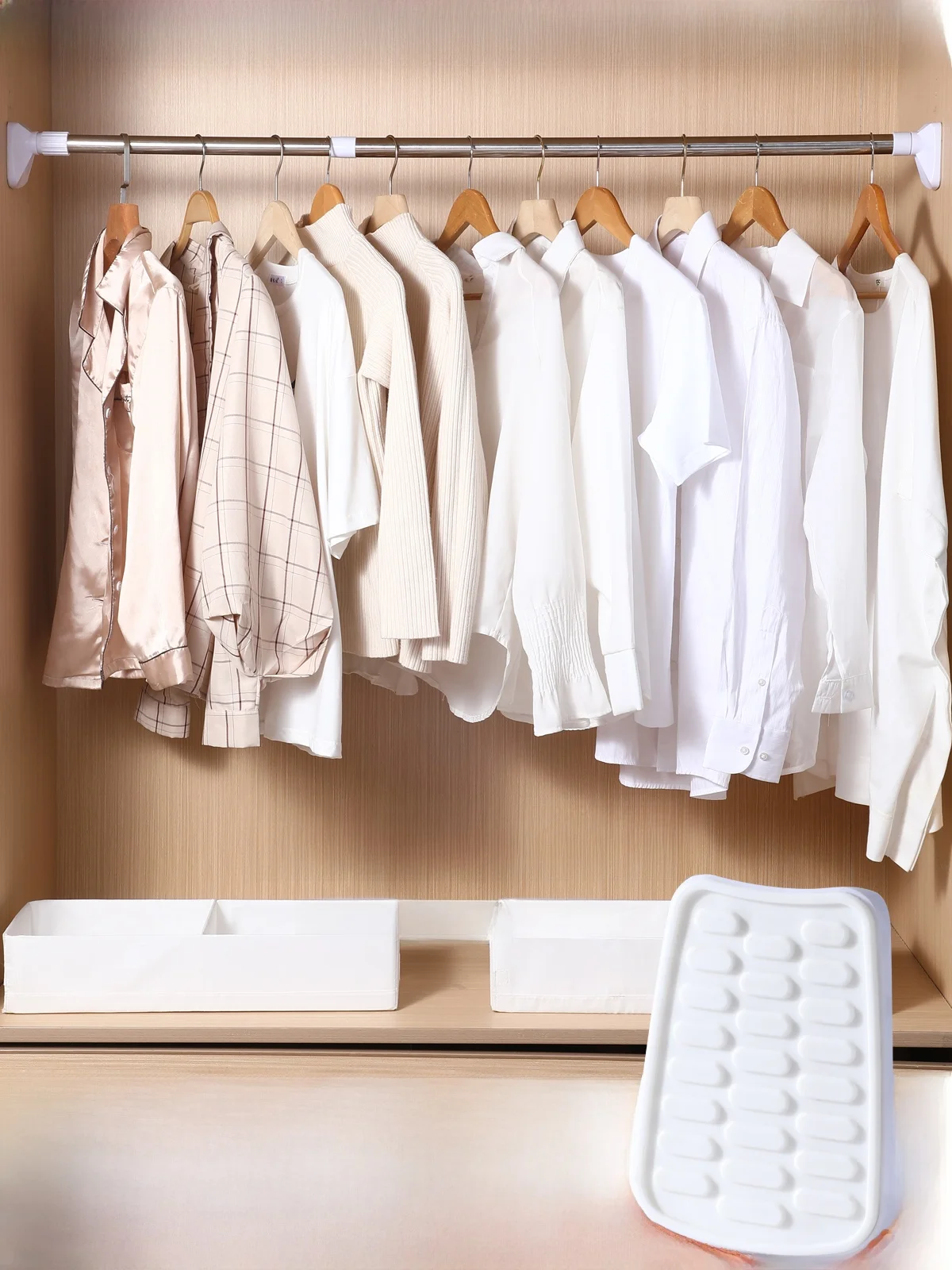 Stainl Steel Adjustable Rod No Drilling Required Clothes Drng Rod Curtain Rod Wardrobe Support Rod Door Curtain Hanging Rod