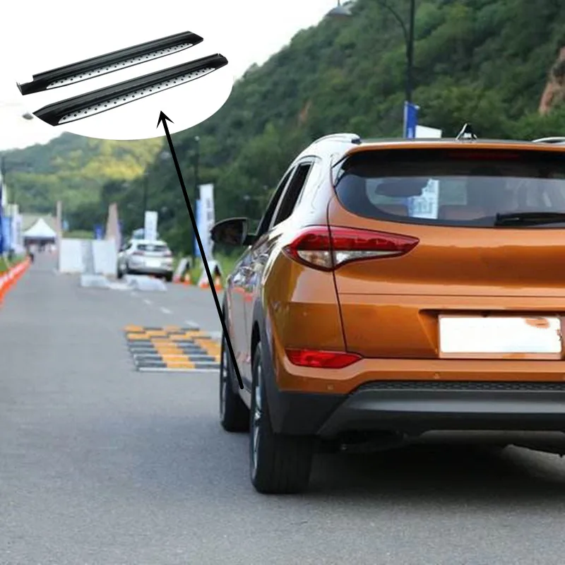 

Высококачественные толстые прочные автомобильные Внешние аксессуары комплект запчастей из нержавеющей стали Боковая педаль подножки для Tucson 2021