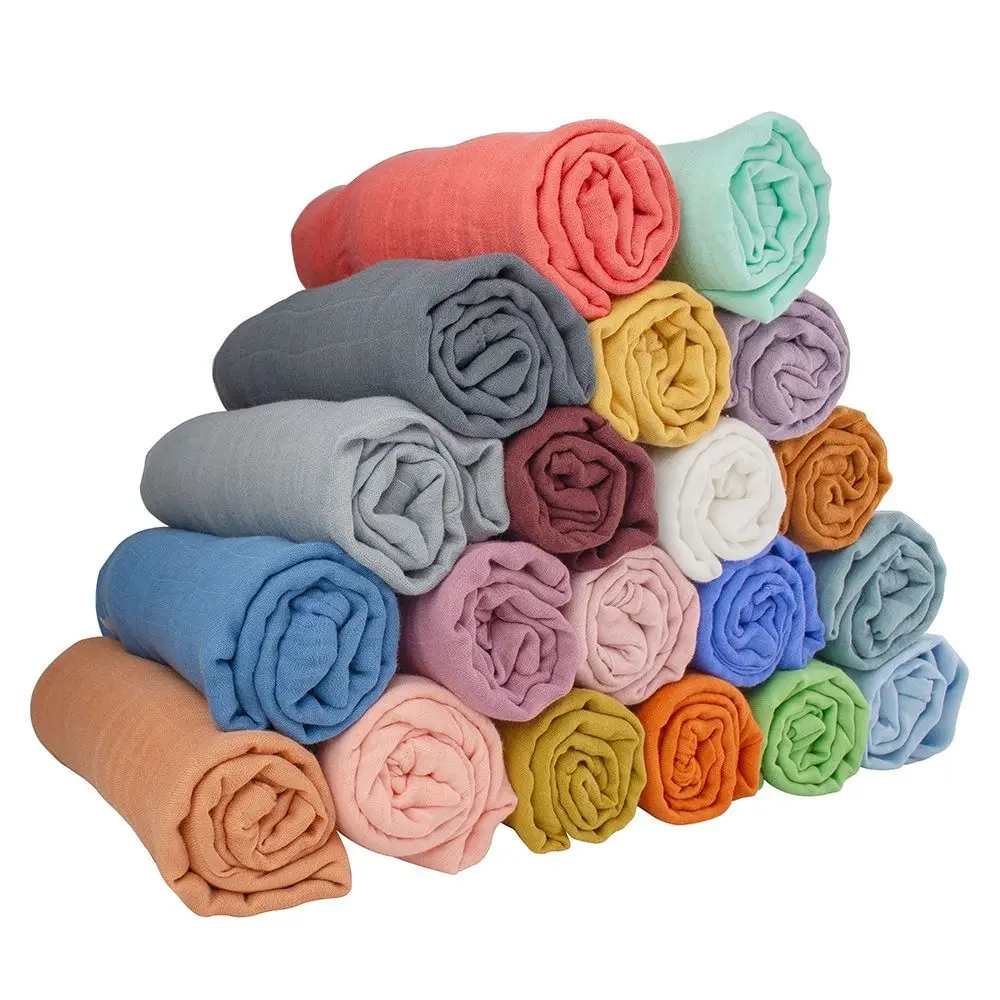

Soft Muslin Swaddle Blanket Breathable Newborn Wrap Blanket Home Swaddle Receiving Blanket Infant