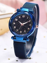  Luxury Women Watches Mesh Belt Magnetic Starry Sky Female Clock Quartz Wristwatch Fashion Ladies Wrist Watch relogio feminino 