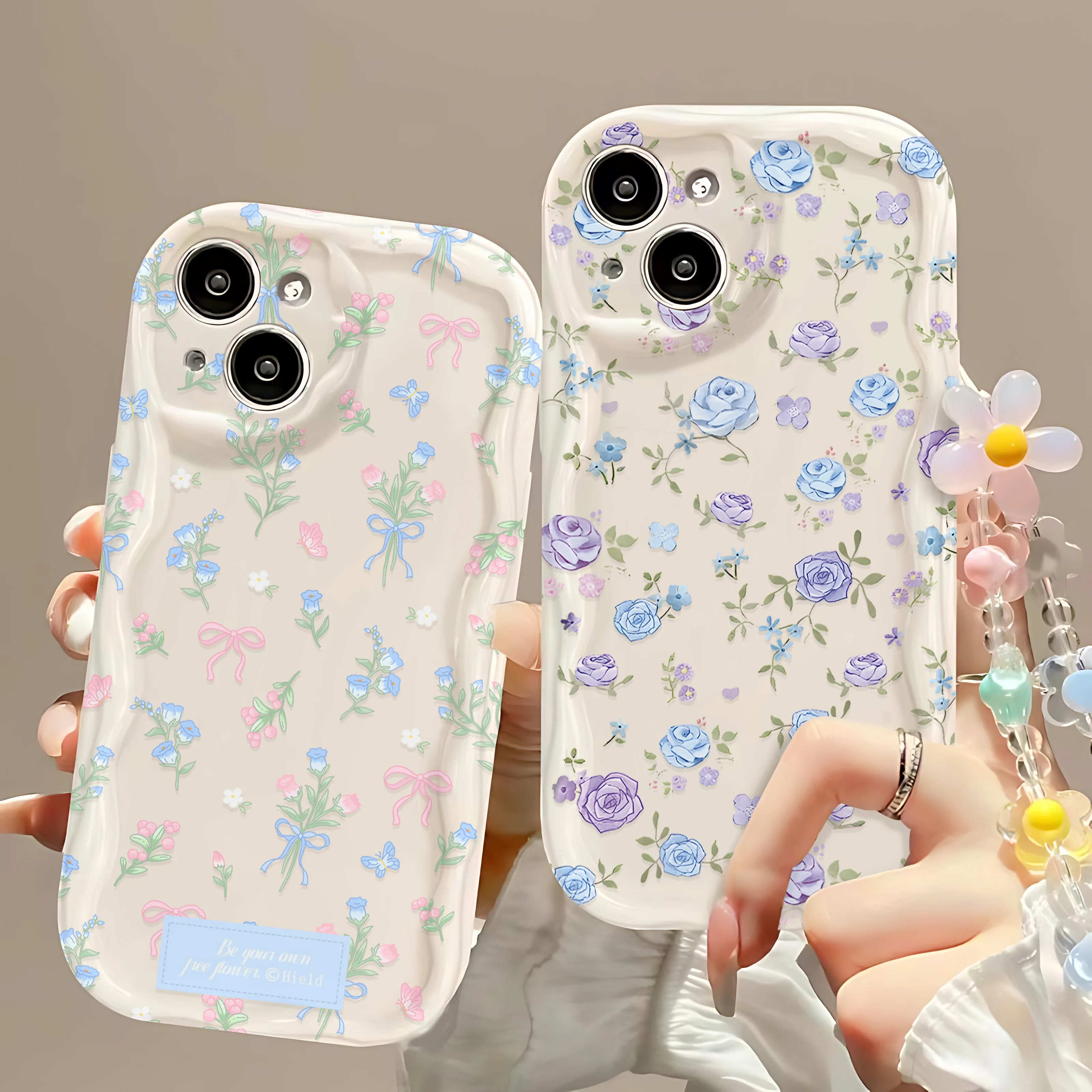 Chic Floral & Bracelet Design Phone Case - Stylish Protective Back Cover