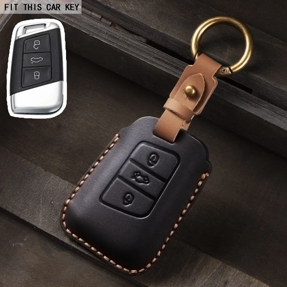 Premium Leather Car Key Case Cover
