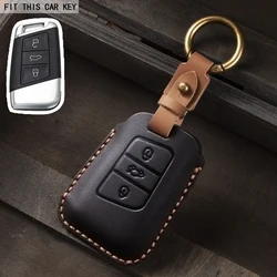 Premium Leather Car Key Case Cover (Black)