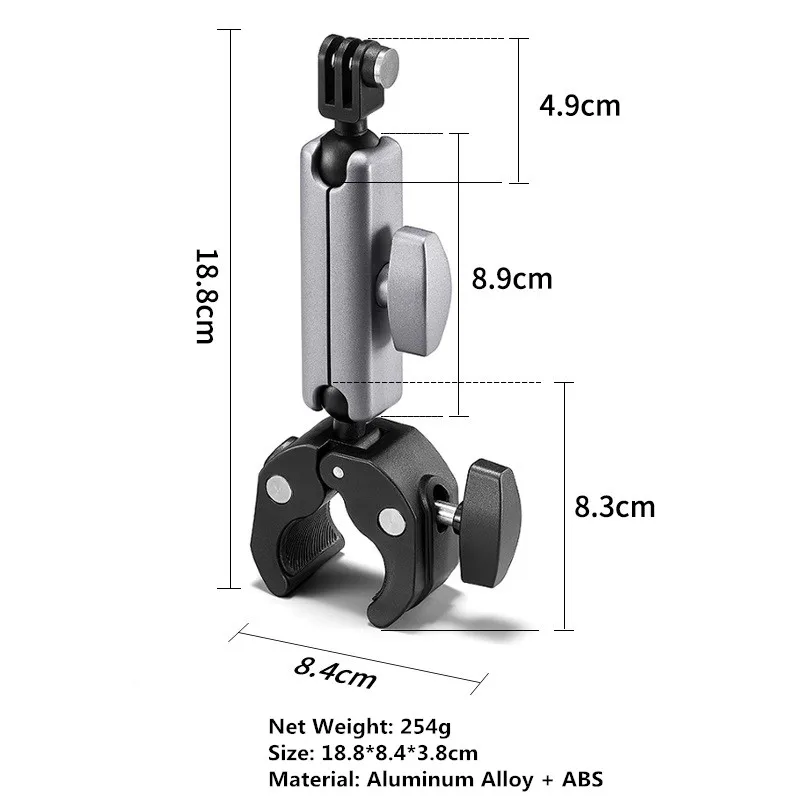 Motocicleta Guiador Mount Acessórios de Bicicleta Dji Osmo Ação Gopro 12 11 10 Insta360 um rs r um x3 x2 - Image 2