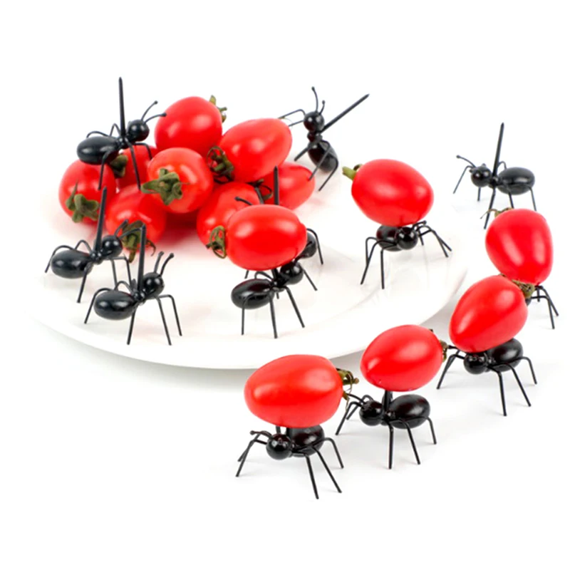 Black Cat Fruit Forks Snack Dessert Forks Food Picks Bento Accessories Kitchen Utensils 6pcs/set