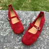 L2502  Round Toe Susde Leather Shoe For Women Soft Comfortable 2025 Spring New Style Shoes 5