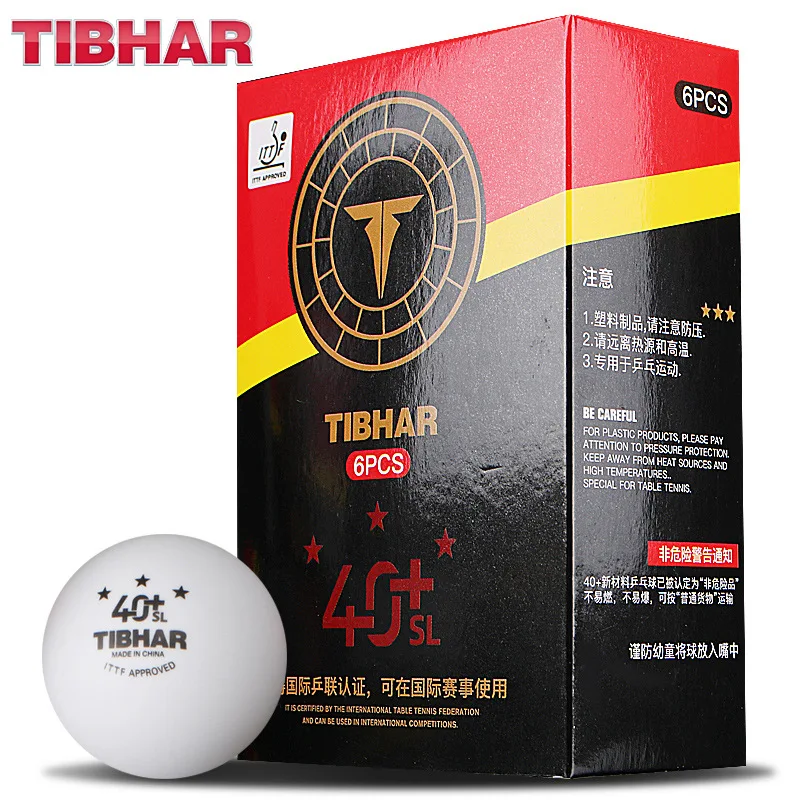 

German TIBHAR New Materials 40+3-star Seamless Ball for Professional Table Tennis Training Competition 6pcs/lot