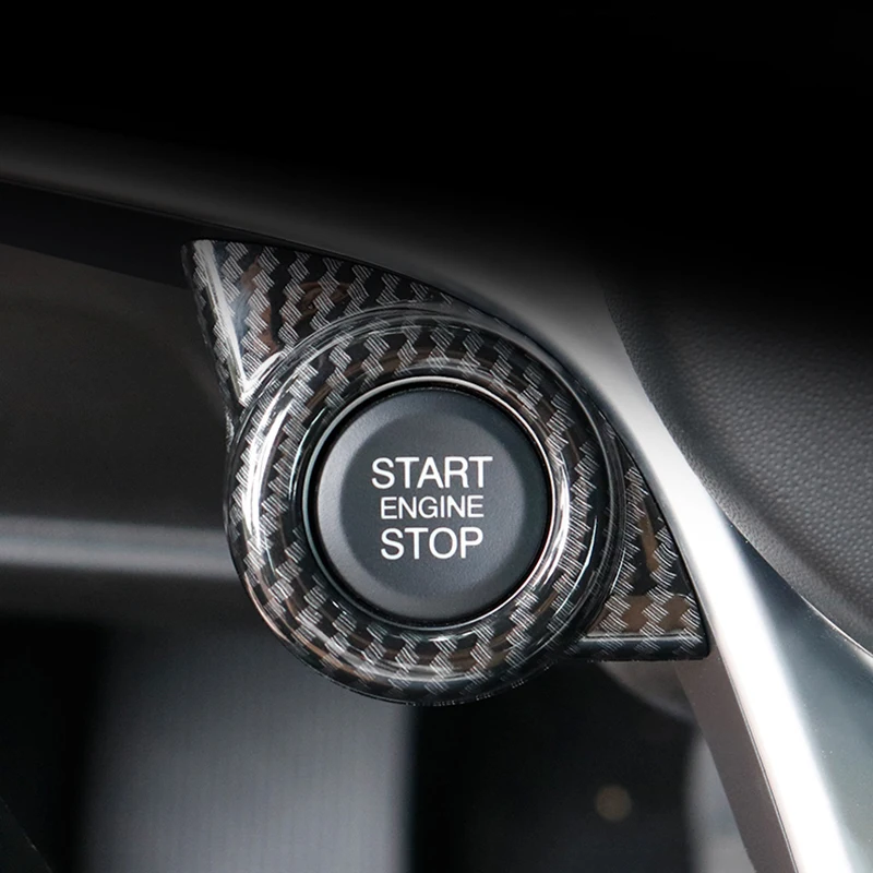 

Car Ignition Switch Engine Start Stop Button Decoration Shell Cover For Alfa Romeo Giulia Stelvio 2016-2019 Interior Accessories