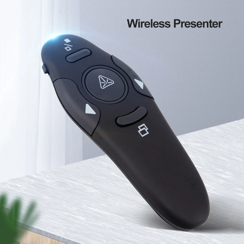 

2.4GHz Wireless Presenter USB Powerpoint Presentation Flip Pen Pointer Clicker with Red Light PPT Remote Control for Teachers
