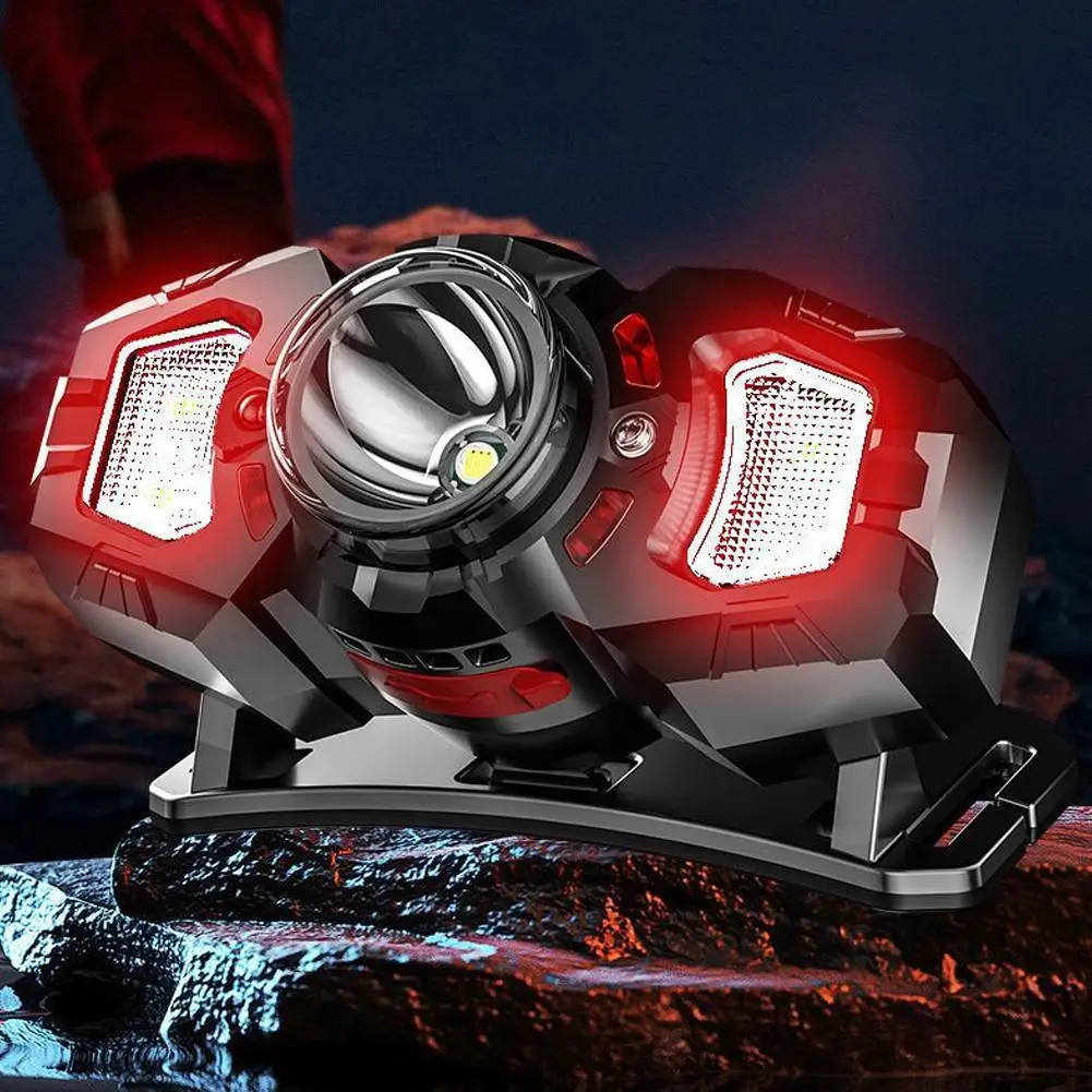 

Dual Light Source Induction Headlights Outdoor Headwear Miner's Working Compact Lightweight Lamp Small L9U6