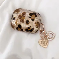 Pearl Earphone Cases For Airpods Pro 2 Leopard Pendant Headphone Protective Cover For Apple Airpod 3 Pro 2 1 3rd Generation Case 4
