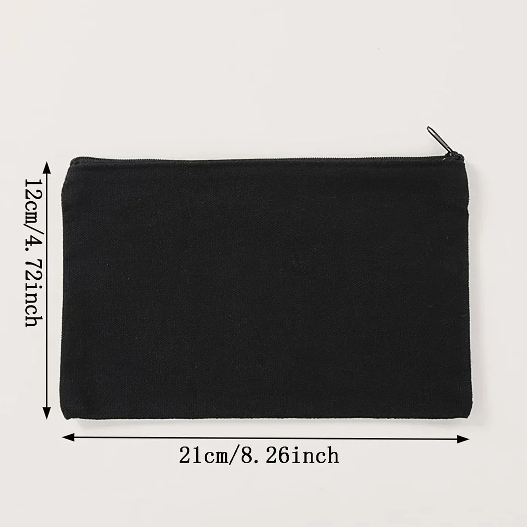 Stationery Bag Zipper DIY Cotton Canvas Pencil