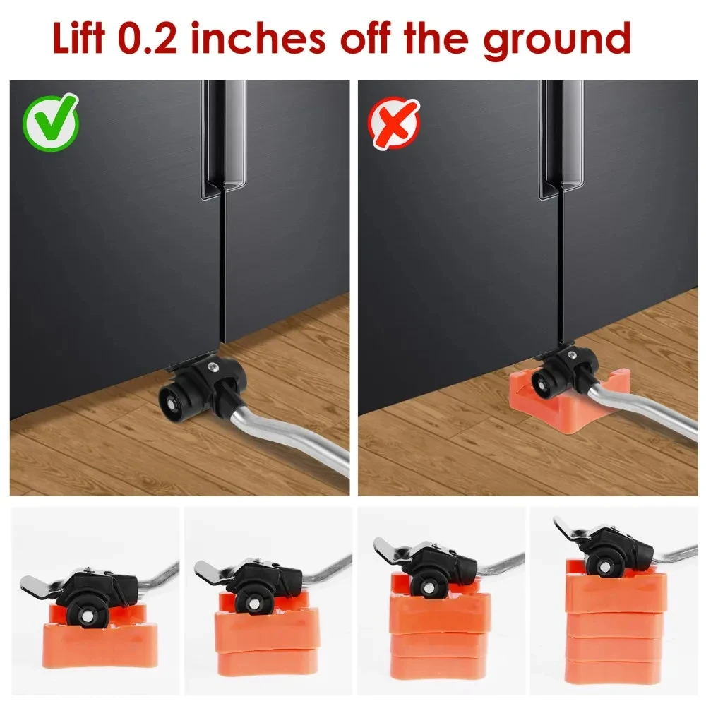 Heavy Duty Moving Tool Furniture Lifter with Swivel Wheels Single-Person Effort-Saving Mover for Wardrobe Bed & Home Heavy Items