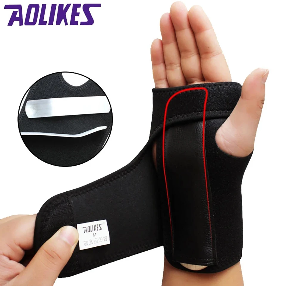 AOLIKES Adjust Wristband Steel Wrist Brace With Wrist Brace, Wrist Guard, etc. 1PCS