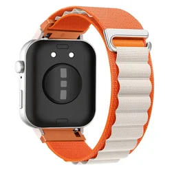 Alpine Nylon Loop Sport Bracelet - Comfortable Wristband Strap Belt Accessory for Huawei Fit 4 - 5 Pro (Orange starlight)