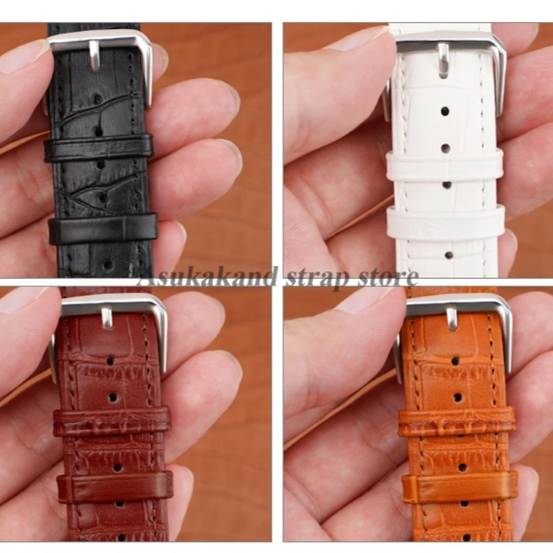 2PCS 시계 밴드 키퍼 가죽 밴드 링 이동식 남성용 스트랩 루프 블랙 브라운 16mm 18mm 20mm 22mm 24mm 시계 액세서리