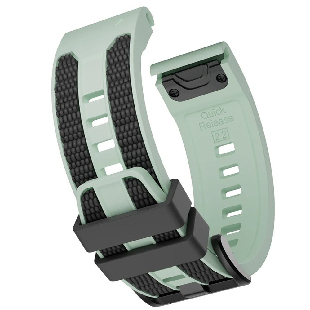 Versatile QuickFit Silicone Sports Strap (22mm & 26mm) in Black