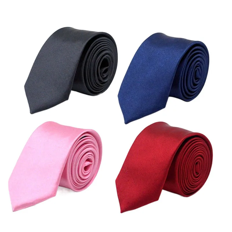 

Blue Tie for Men Formal Business Narrow Pink Red 5cm Professional Wedding Student Solid Tie