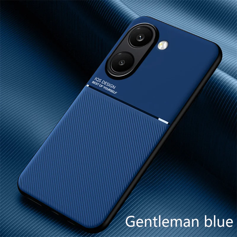 Luxury Leather Magnetic Case - Soft Frame Silicone Protective Back Cover