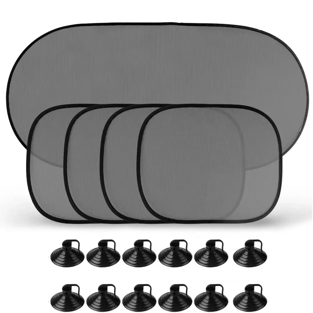 5PCS Sun Visor Auto Supplies Sunshade Car Window Suction Cup Shade Car Curtain Auto Sun Shade Styling Covers Visor