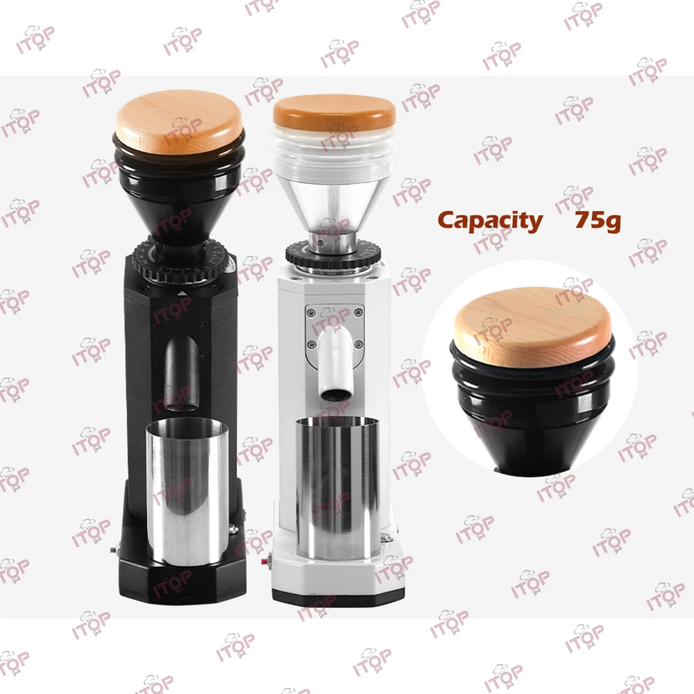 itop 40 ITOP 40mm Titanium Burr Coffee Grinder Metal Hopper Elegant Samll Electric Coffee Grinder Machine Portable Household