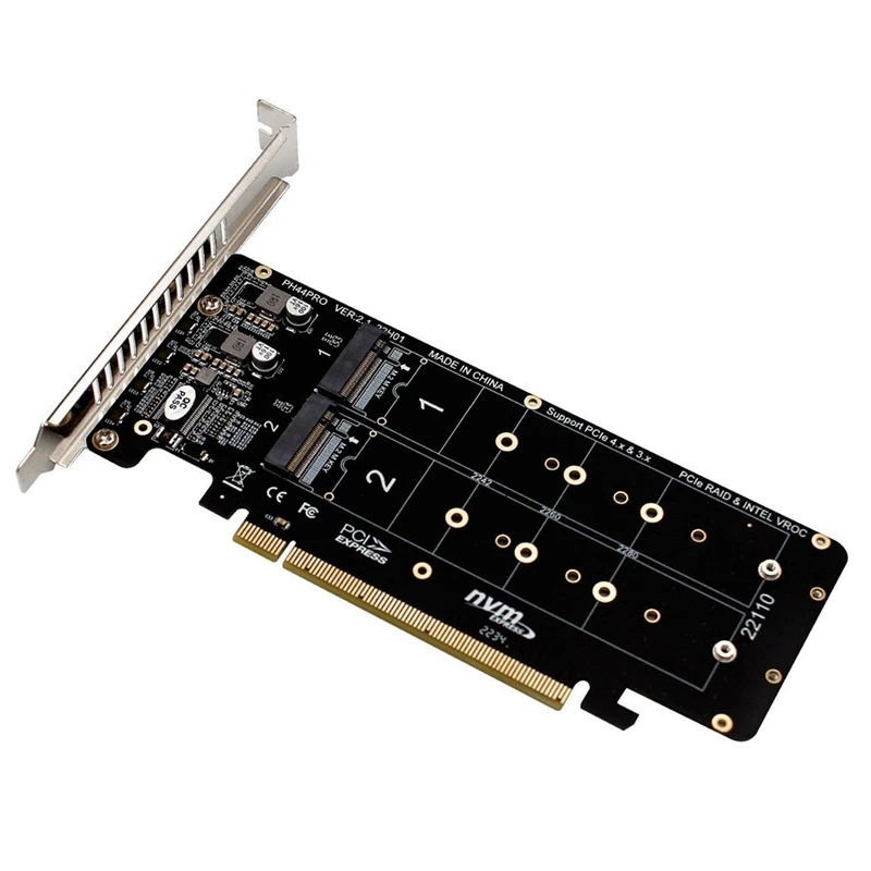 

Pciex16 до M.2 M-Key Nvmex4ssd 2U расширительный адаптер для сервера RAID, сплиттер, многофункциональная портативная карта, прочный и простой в использовании