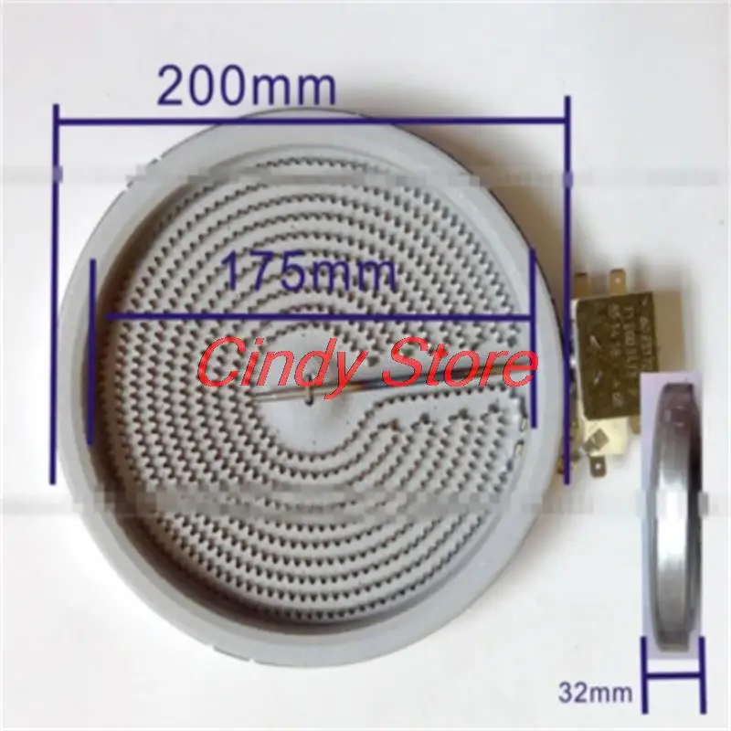 

1PC 230V 1800W 20cm Burner Hot Heating Plate For Electric Tea Stove for 10.58111.004 50Hz FOR EGO