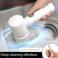 Electric Spin Scrubber Cordless Spin Scrubber with 5 Replaceable Brush Heads Electric Cleaning Brush Cleaning Tools 2