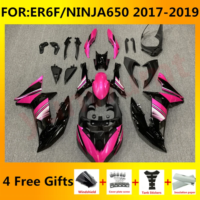 

NEW ABS Motorcycle Fairings kit fit for ER-6F ER6F ninja650 EX 650 NINJA 650 2017 2018 2019 bodywork fairing kits set pink black