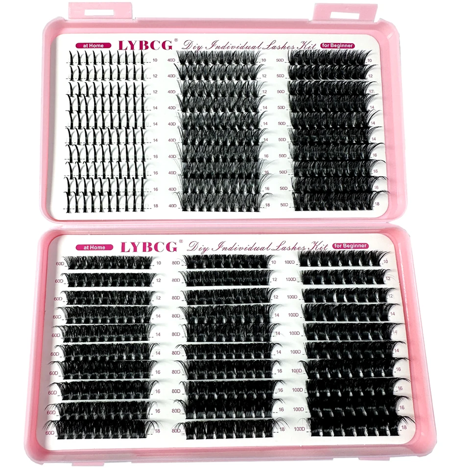 D Curly Volume Eyelash Clusters Extension Kit