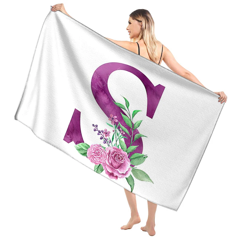Bathroom Bath towel for adults sauna Large beach towel Gym towel Large hotel woman shower quick drying microfiber simple letter 6
