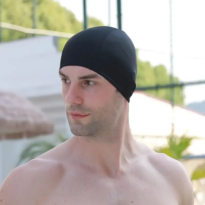 1pc Nylon Swim Cap for Men and Women Waterproof Elastic Swim Caps Protect Your Ears Essential for Family Swimming Training 5
