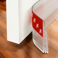 Enhanced Door Draft Blocker and Noise Reduction Insulator with Strong Adhesive (Transparent)