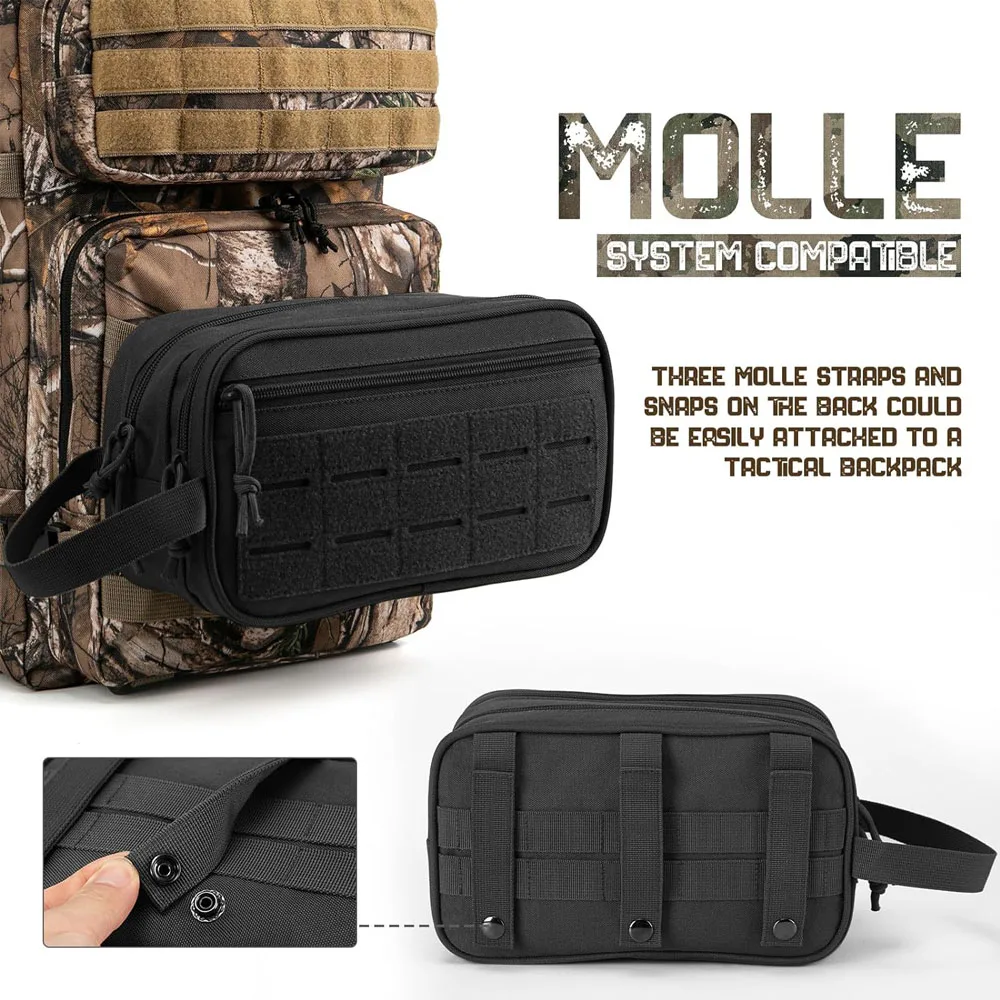 Toiletry Bag for Men Hygiene Bag EDC Hunting Bag Admin Pouch Molle Utility Tool Bag Small Kit Handbag Mens Travel Shower Bags 4