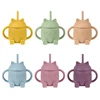 250ML Newborn Feeding Drinkware Cup Infant Learning Baby Bottles Anti-Hot Leakproof Silicone Tableware Toddler Water Bottle 6
