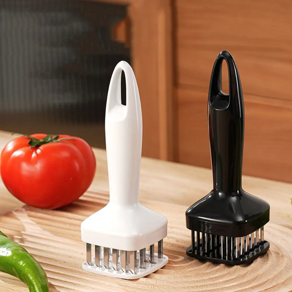 Meat Tenderizer Stainless Steel Needle Point Automatic Rebound Square Bottom 24 Steel Needles meat tenderizer