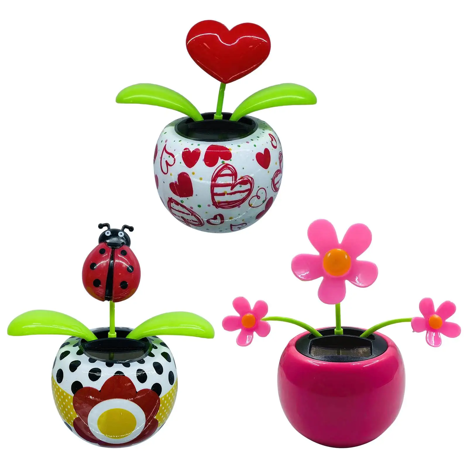 Animated Solar Power Dancing Dashboard Swinging Dolls Trinket Solar