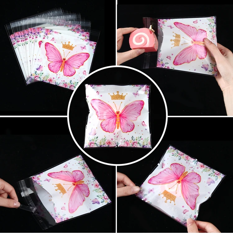 Pink Butterfly Candy Boxes – Gift Packing Bags for Girl Birthday, Baby Shower, Party Fa... - SKU CCB02009 - UGI Packaging