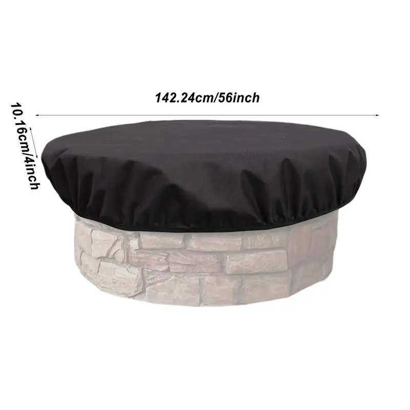 Fire Pit Replacement Cover 600D Oxford Waterproof Outdoor Fireplace Patio