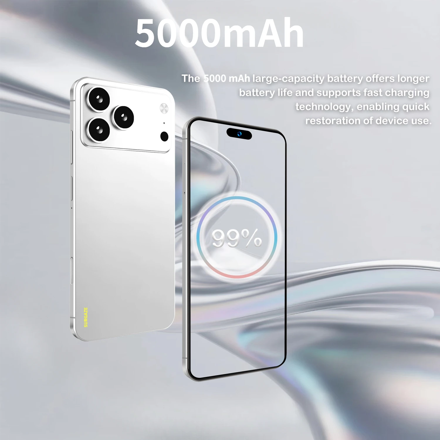 SURGAZE Global Version i17Promax Smartphone 5G Android12 5000mAH 12GB RAM 512GB ROM 6.56Inch 24+48MP 5G Network Mobile Phone