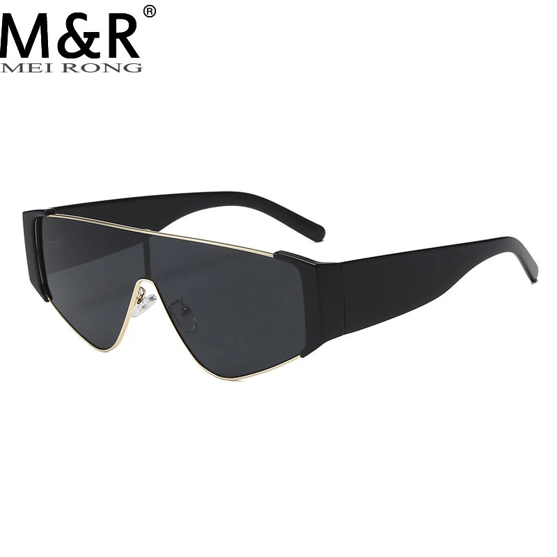 

New Fashion Large Frame Integrated Women's Eyeglass Gradient Leopard Print Sunglasses Men's Punk Outdoor Fishing Glasses Oчки